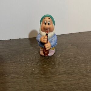 Vintage Disney Snow White Bashful Dwarf Playing Instrument Porcelain